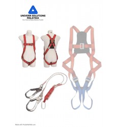 Univern Full Body Harness comes with Energy Absorber, Lanyard, Carabiner & Large Hook 