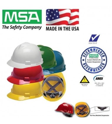 MSA USA V-GARD Standard Cap with Fastrac Suspension (USA)