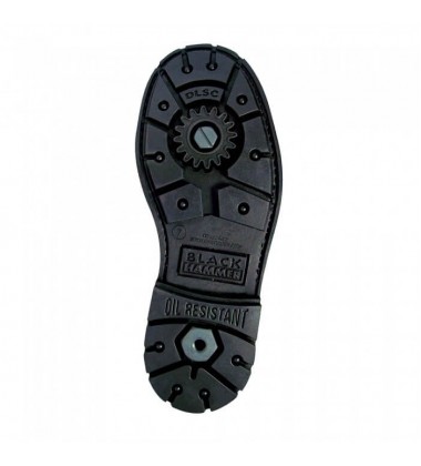 Black Hammer BH4664 Safety Shoe - Mid Cut, Slip On & Zip