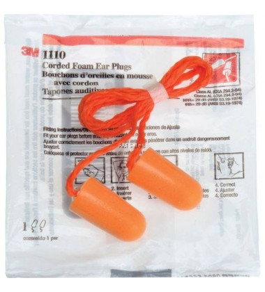 3M 1110 Disposable Earplug -Corded